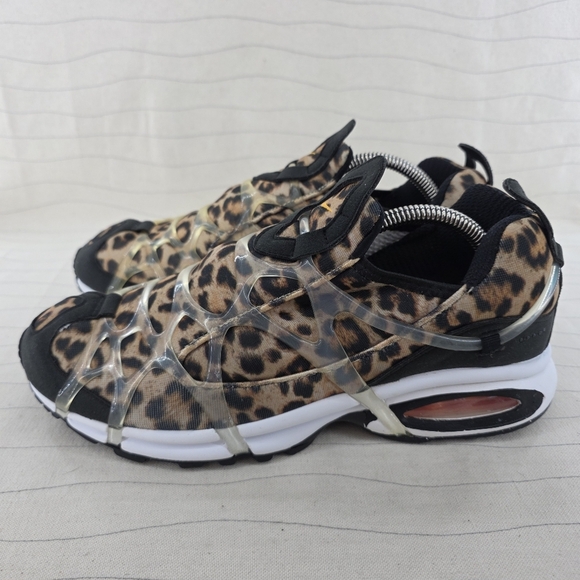 Nike Mens Air Kukini De Leopard Print Tan Black Running Shoes DJ6418-001 Sz 9 - Picture 2 of 12